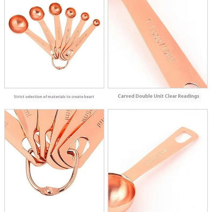 Stainless Steel Measuring Spoons Set Metal For Measuring Dry and Liquid Ingredients of Cooking Baking