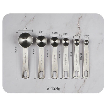 Stainless Steel Measuring Spoons Set Metal For Measuring Dry and Liquid Ingredients of Cooking Baking