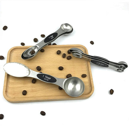 Measuring Cups and Spoons Set Nesting Stainless Steel Measuring Cups Set with Soft Touch Silicone Handles