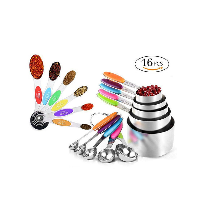 Measuring Cups and Spoons Sets Of Plastic Measuring Cup For Dry and Liquid Ingredients for Baking & Kitchen Set