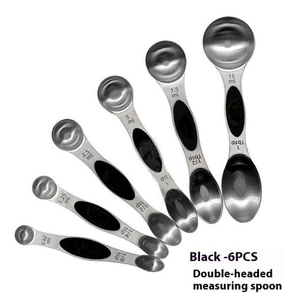 Magnetic Measuring Spoons Set With Leveler Stackable Stainless Steel Tablespoons for Baking Fits in Spice Jars