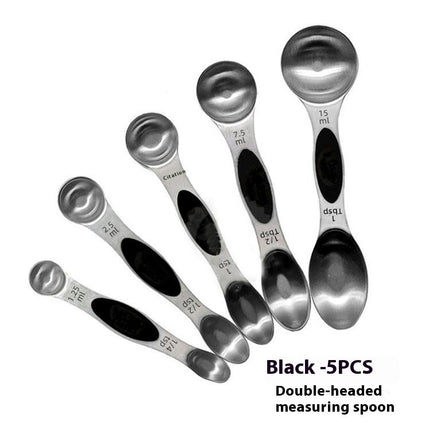 Magnetic Measuring Spoons Set With Leveler Stackable Stainless Steel Tablespoons for Baking Fits in Spice Jars