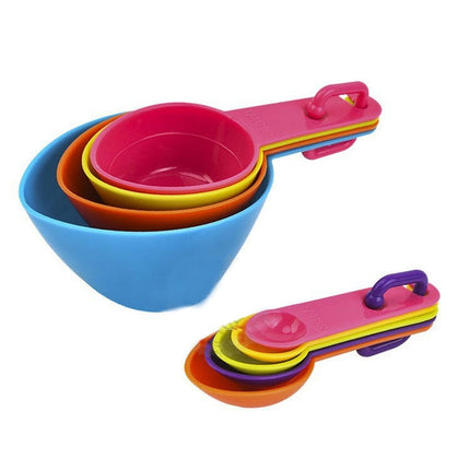 Plastic Measuring Cups and Spoons Set Dishwasher Safe Plastic Set Measuring Cups For Cooking & Baking