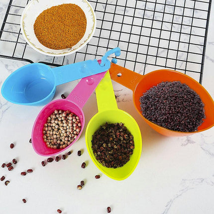 Plastic Measuring Cups and Spoons Set Dishwasher Safe Plastic Set Measuring Cups For Cooking & Baking