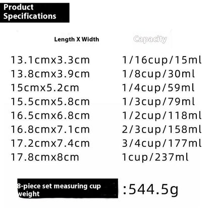 Measuring Cups and Spoons Set Liquid Measuring Cups Set and Dry Metal Measuring Cup Set For Cooking Metric Measure