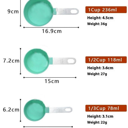 Measuring Cups and Spoons Set Cup Nesting Measure with Stainless Steel Handle For Kitchen Dry Liquid Ingredient