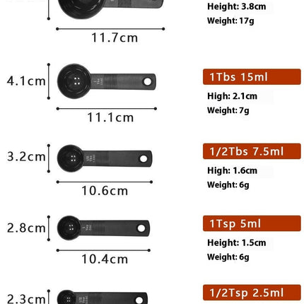 Plastic Measuring Cups and Spoons Set of Plastic Measuring Cups Spoons For Baking and Cooking Kitchen Gadgets