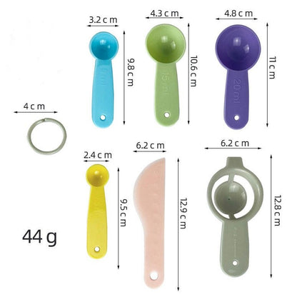 Measuring Spoons and Cups Set of Piece Nesting Plastic Measuring Cups Set For Measuring Dry and Liquid Ingredients