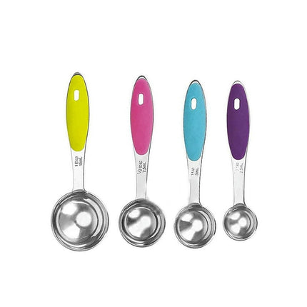 Measuring Cups and Spoons Set Of Piece Nesting Stainless Steel Measuring Cups Set With Soft Touch Silicone Handles