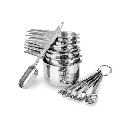 Stainless Steel Measuring Cups and Spoons Set Liquid Measuring Cup or Dry Measuring Cup Set Stainless Measuring Cups