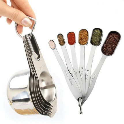 Stainless Steel Measuring Cups and Spoons Set Liquid Measuring Cup or Dry Measuring Cup Set Stainless Measuring Cups