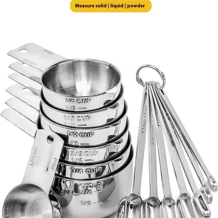 Heavy Duty Stainless Steel Metal Rectangular Measuring Spoons Set For Fits in Spice Jar Dry or Liquid