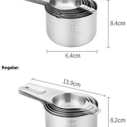 Measuring Cups and Spoons Set Stainless Steel Measuring Cups Stackable Nesting Metal Measuring Cups Set