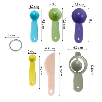 Plastic Measuring Spoons Plastic Measuring Spoons with Egg Separator For Dry or Liquid Ingredients Set