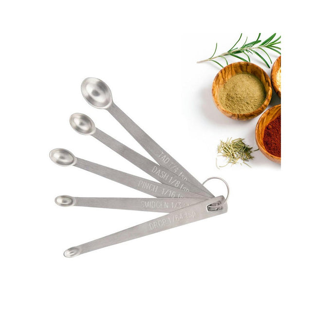 Stainless Steel Measuring Cups and Spoons Set Heavy Duty Dishwasher Safe All Metal Made for Baking Cooking