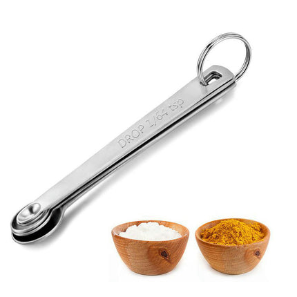 Stainless Steel Measuring Cups and Spoons Set Heavy Duty Dishwasher Safe All Metal Made for Baking Cooking