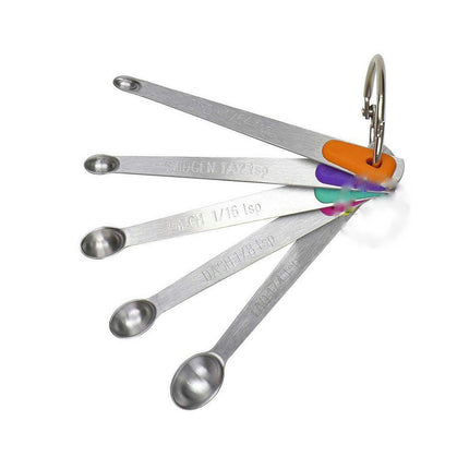 Measuring Cups and Spoons Set Stainless Steel Includes Measuring Spoons with Silicone Handle for Baking and Cooking