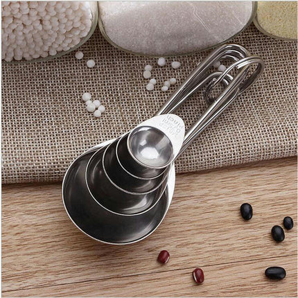 Measuring Spoons Stainless Steel 5-Piece Measuring Spoon Cups Set-For Measuring Dry and Liquid Ingredients