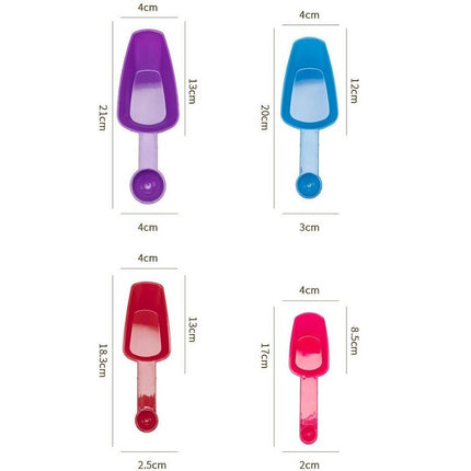 Plastic Measuring Spoon Baking Tool 4 Pcs Set-Double Ended Multi-Purpose Measuring Cup Measuring Set