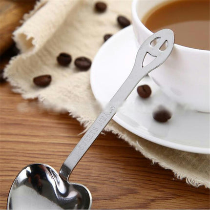 4Pcs Heart Shaped Measuring Spoons Stainless Steel Measure Spoons for Measurements Cooking & Baking Set