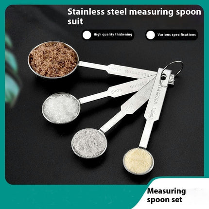 Stainless Steel 4 - Piece Measuring Cups and Spoons Combo Set  Kitchen Gadgets For Cooking & Baking Set