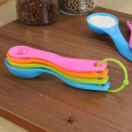 Measuring Cute Spoons In Assorted Set Of 4Plastic  Kitchen Gadgets For Measuring Dry and Liquid Etc Ingredient