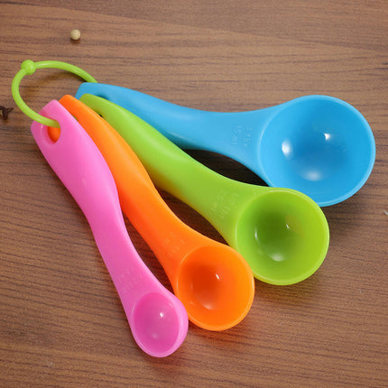 Measuring Cute Spoons In Assorted Set Of 4Plastic  Kitchen Gadgets For Measuring Dry and Liquid Etc Ingredient