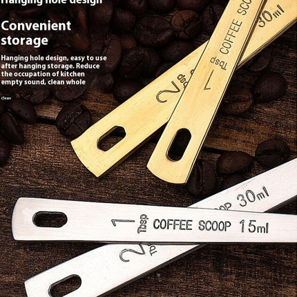 304 Stainless Steel Coffee Milk Powder Long Handle Scoop Measuring Spoon Set Of 2 Kitchen Cooking Tools