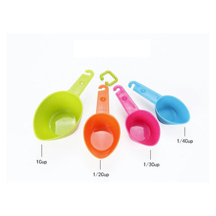 9 Piece Measuring Cups and Spoons Set Colored Kitchen Measure Tools Durable Nesting Cups and Spoons Set