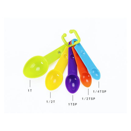 9 Piece Measuring Cups and Spoons Set Colored Kitchen Measure Tools Durable Nesting Cups and Spoons Set