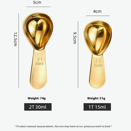 Stainless Steel Measuring Spoon Corrosion Resistant With Scale Graduated Spoon For Coffee Scales Baking