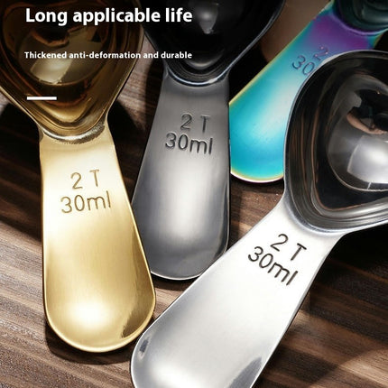 Stainless Steel Measuring Spoon Corrosion Resistant With Scale Graduated Spoon For Coffee Scales Baking