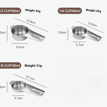 Measuring Cups and Spoons Set Heavy Duty Stainless Steel Measuring Cups and Spoons Set Of 7 Measuring Cups