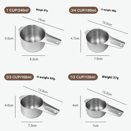 Measuring Cups and Spoons Set Heavy Duty Stainless Steel Measuring Cups and Spoons Set Of 7 Measuring Cups