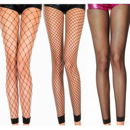 3 Pairs Women Sexy Tights Fishnet Opening Leggings Hollow Fishnet Socks