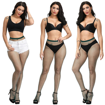 3 Pairs Women Fishnet Stockings Tights Pantyhose Thigh High Stockings Waist Fishnets