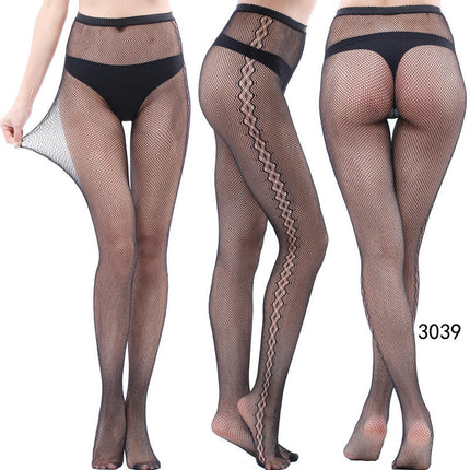 3 Pairs Women Fishnet Pantyhose Thigh-High Stockings Tights for Halloween Dance Party Dress up