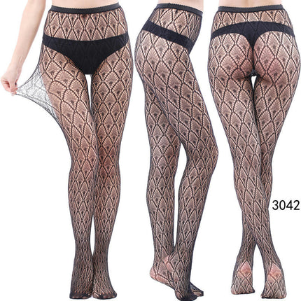 3 Pairs Women Fishnet Pantyhose Thigh-High Stockings Tights for Halloween Dance Party Dress up