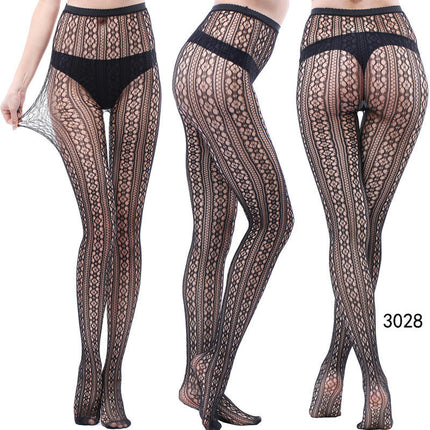 3 Pairs Women Fishnet Pantyhose Thigh-High Stockings Tights for Halloween Stage Performance Party Dress up