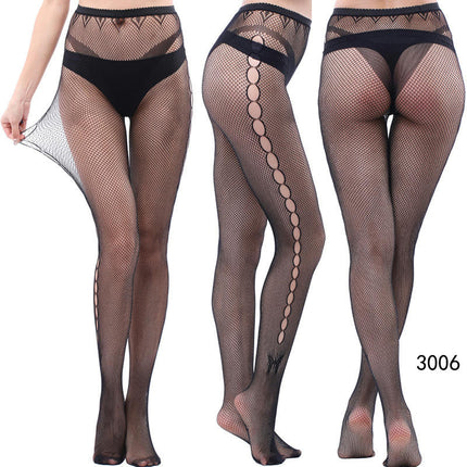 3 Pairs Women Fishnet Pantyhose Thigh-High Stockings Tights for Halloween Stage Performance Party Dress up