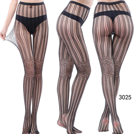 3 Pairs Women Fishnet Pantyhose Thigh-High Stockings Tights for Halloween Stage Performance Party Dress up