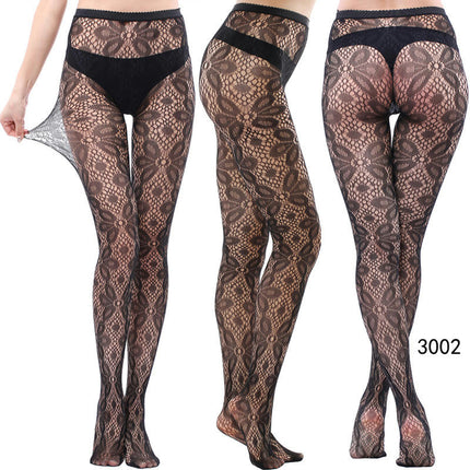 3 Pairs Women Fishnet Pantyhose Thigh-High Stockings Tights for Halloween Stage Performance Party Dress up