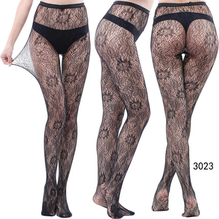 3 Pairs Women Fishnet Pantyhose Thigh-High Stockings Tights for Halloween Stage Performance Party Dress up