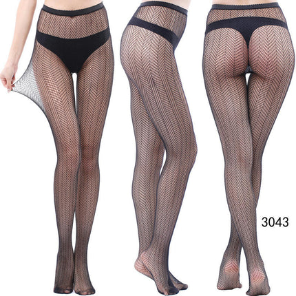 3 Pairs Women Fishnet Pantyhose Thigh-High Stockings Tights for Halloween Stage Performance Party Dress up