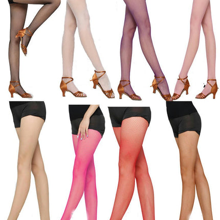 4 Pairs Womens High Waist Tights Fishnet Stockings Thigh High Pantyhose