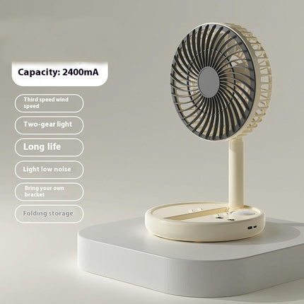 Portable Desk Fan, USB Battery Operated Fan 3 Speeds Foldable Personal Fan for Bedroom