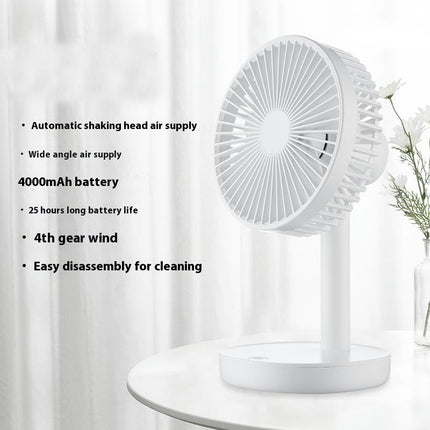 4 Speeds Strong Desk Fan,Personal Portable Mini USB Fan for Bedroom Desk Home