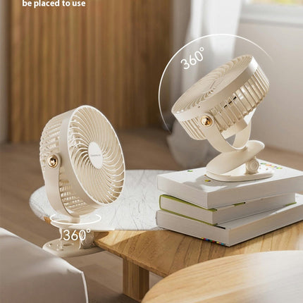 Portable Clip-On Fan - 3 Speeds and 720 degrees Adjustment, Quiet Personal Fan for Home or Office