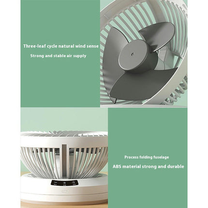 Personal Fan Small Desktop Globe Fan, USB Rechargeable Fan , Quiet Fan for Bedside Table Top and Desk