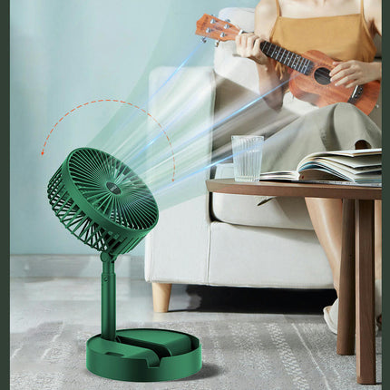 2 Speeds Stretch and Fold Desk Fan , Personal Portable Mini USB Fan for Bedroom Desk Home